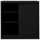 Office Cabinet With Sliding Door 90X40X90 Cm Steel