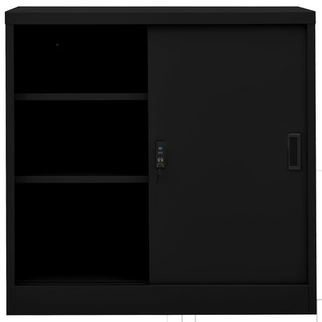 Office Cabinet With Sliding Door 90X40X90 Cm Steel