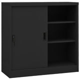Office Cabinet With Sliding Door 90X40X90 Cm Steel