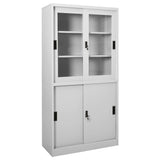 Office Cabinet With Sliding Door 90X40X180 Cm Steel