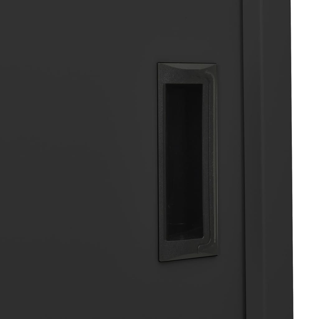 Office Cabinet With Sliding Door 90X40X180 Cm Steel