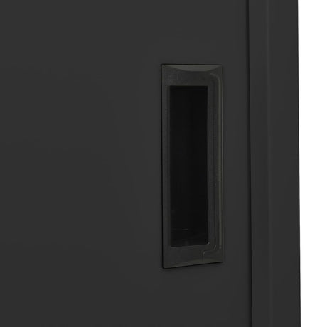 Office Cabinet With Sliding Door 90X40X180 Cm Steel