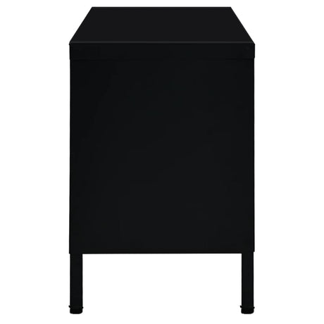 Tv Cabinet 90X30X44 Cm Steel And Glass