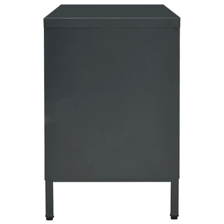 Tv Cabinet 105X35X52 Cm Steel And Glass