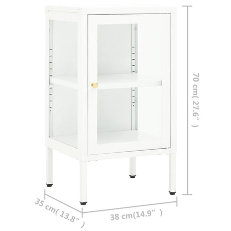Sideboard 38X35X70 Cm Metal And Glass