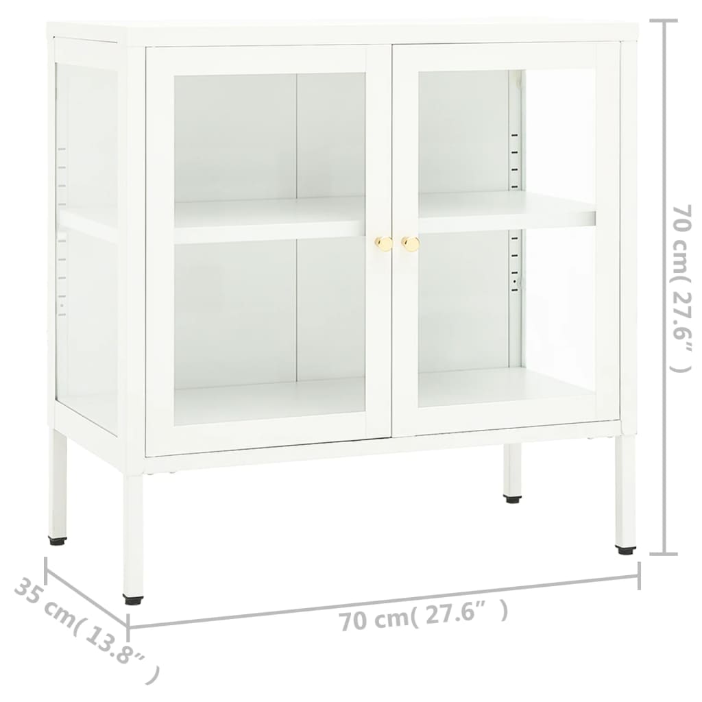 Sideboard 70X35X70 Cm Steel And Glass