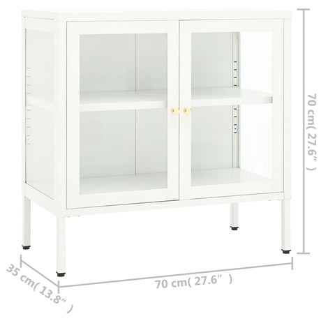 Sideboard 70X35X70 Cm Steel And Glass