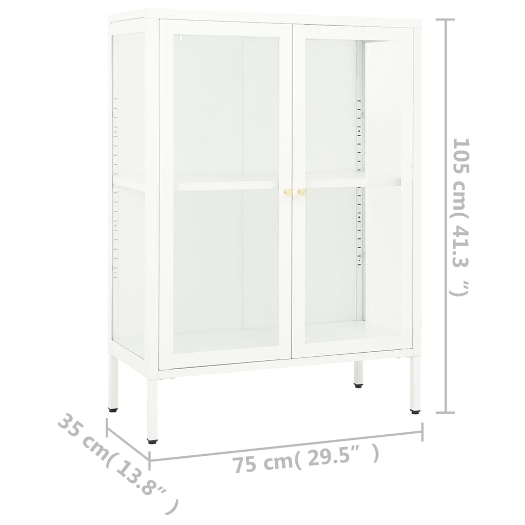Sideboard 75X35X105 Cm Steel And Glass