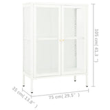 Sideboard 75X35X105 Cm Steel And Glass