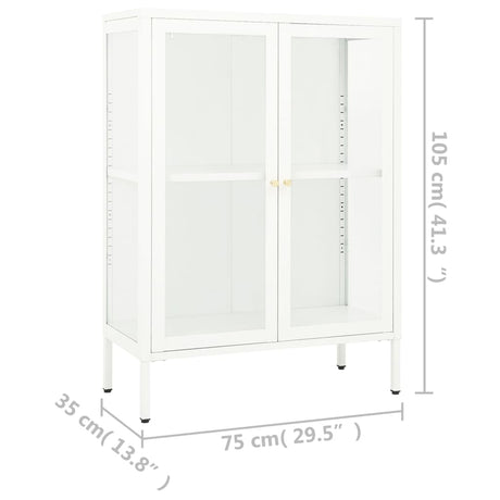 Sideboard 75X35X105 Cm Steel And Glass