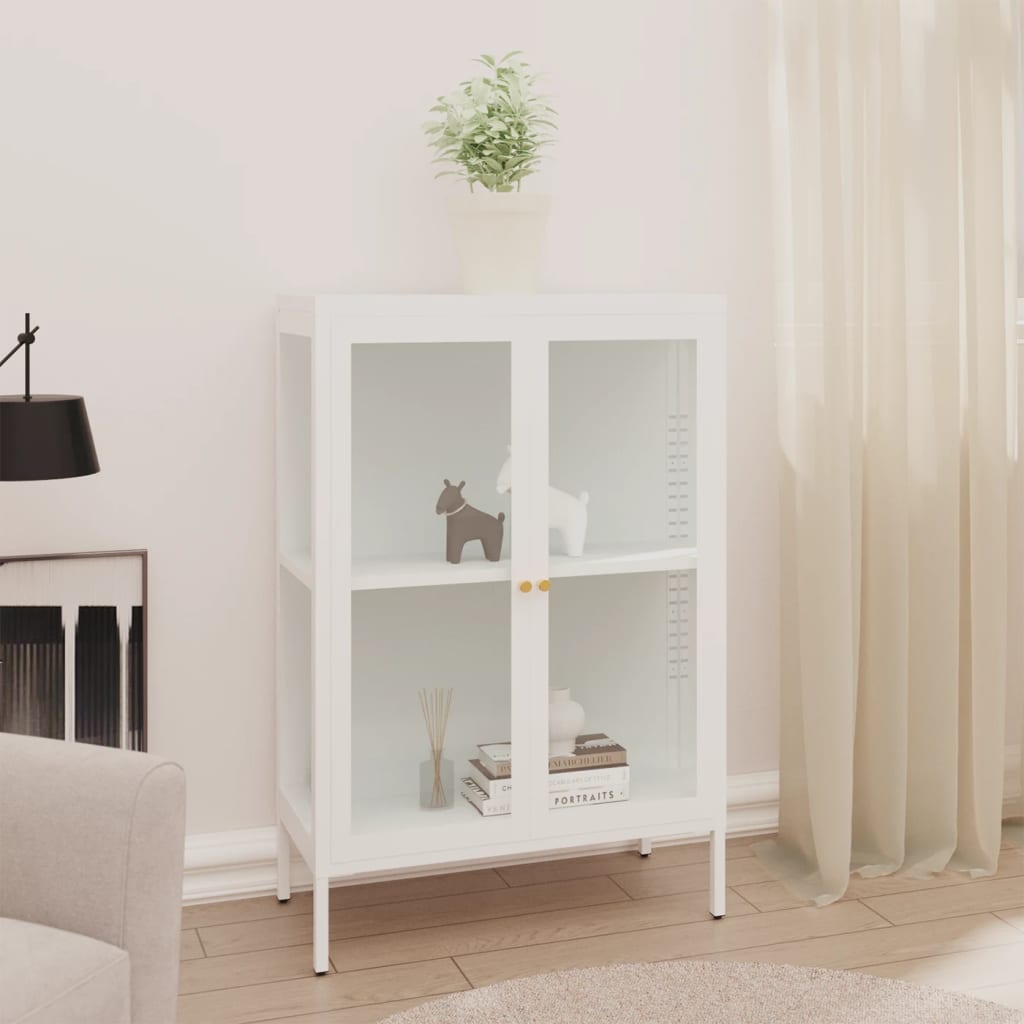 Sideboard 75X35X105 Cm Steel And Glass