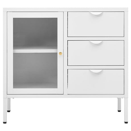 Sideboard 75X35X70 Cm Steel And Tempered Glass
