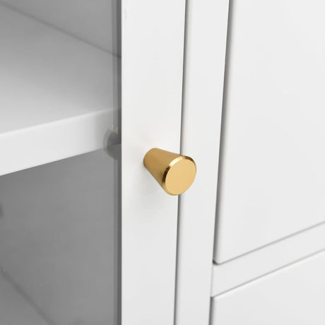 Sideboard 75X35X70 Cm Steel And Tempered Glass