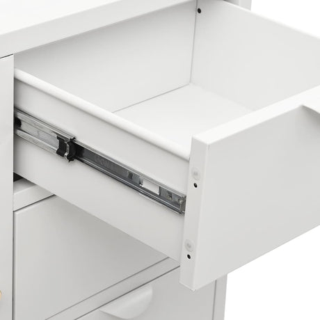 Sideboard 75X35X70 Cm Steel And Tempered Glass