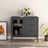 Sideboard 75X35X70 Cm Steel And Tempered Glass