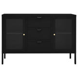 Sideboard 105X35X70 Cm Steel And Tempered Glass