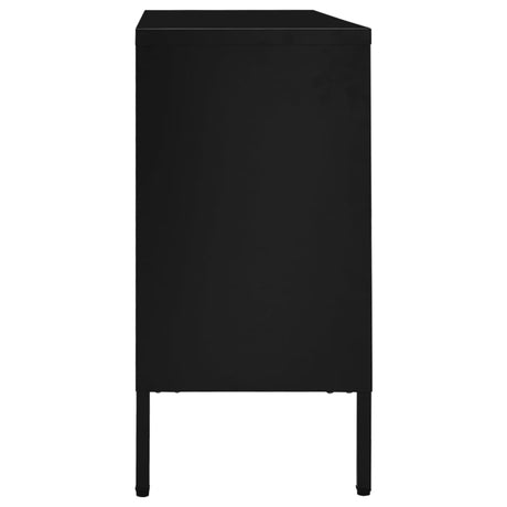 Sideboard 105X35X70 Cm Steel And Tempered Glass