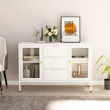 Sideboard 105X35X70 Cm Steel And Tempered Glass