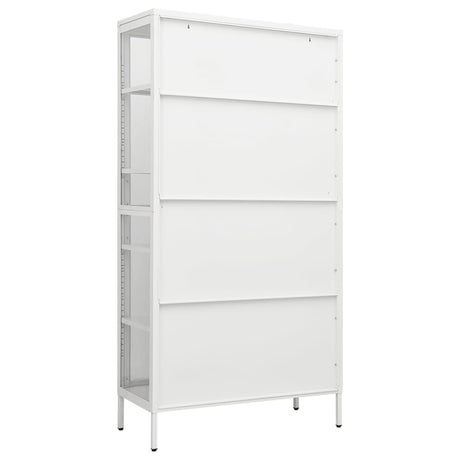 Display Cabinet 90X40X180 Cm Steel And Tempered Glass