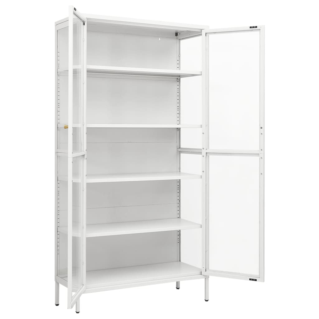 Display Cabinet 90X40X180 Cm Steel And Tempered Glass
