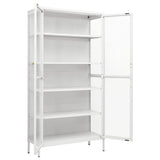 Display Cabinet 90X40X180 Cm Steel And Tempered Glass
