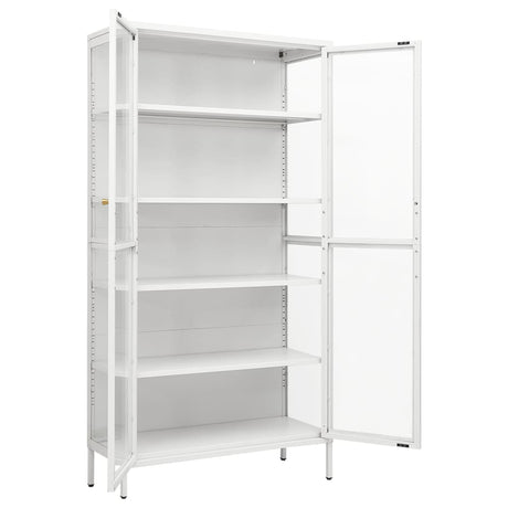 Display Cabinet 90X40X180 Cm Steel And Tempered Glass