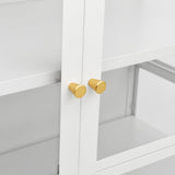 Display Cabinet 90X40X180 Cm Steel And Tempered Glass