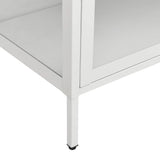 Display Cabinet 90X40X180 Cm Steel And Tempered Glass