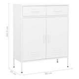 Storage Cabinet 80X35X101.5 Cm Steel