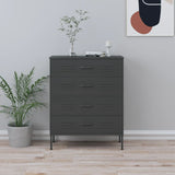 Chest Of Drawers 80X35X101.5 Cm Steel