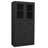 Office Cabinet 90X40X180 Cm Steel And Tempered Glass