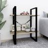 2-Tier Book Cabinet 60X30X Solid Pine