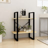 2-Tier Book Cabinet 60X30X Solid Pine