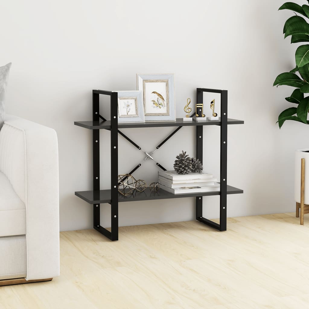 2-Tier Book Cabinet 80X30X Solid Pine