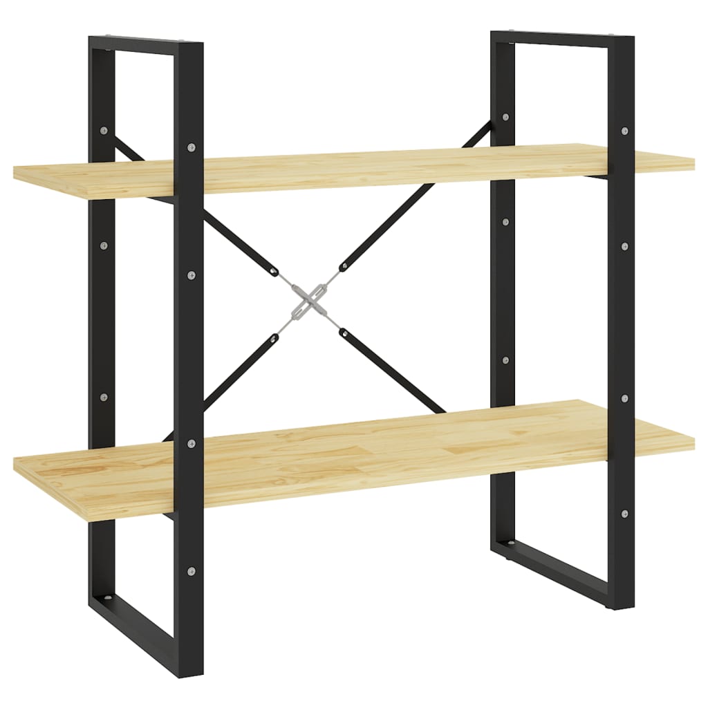 2-Tier Book Cabinet 80X30X Solid Pine