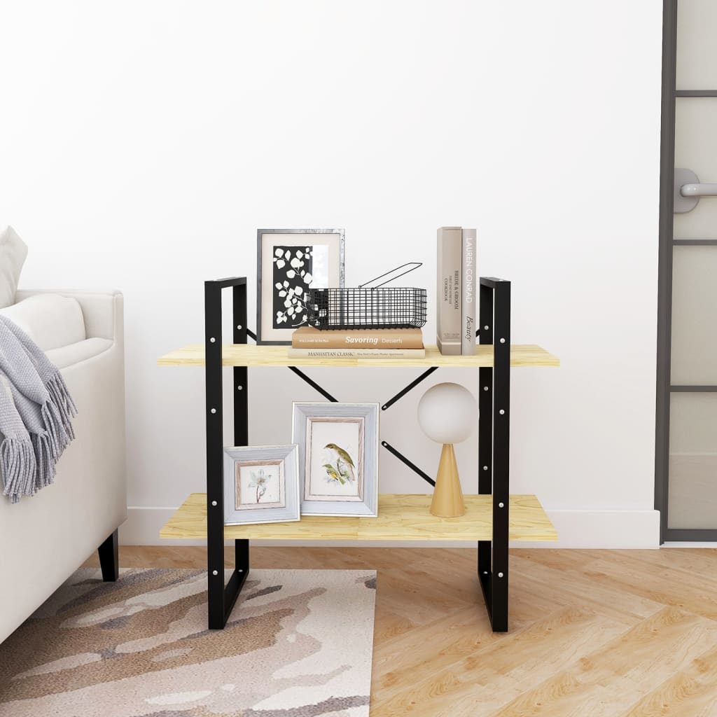 2-Tier Book Cabinet 80X30X Solid Pine
