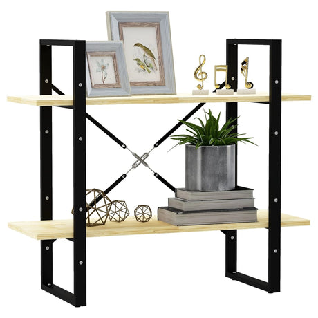 2-Tier Book Cabinet 80X30X Solid Pine