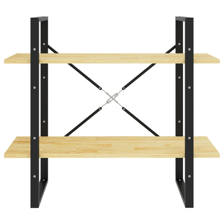 2-Tier Book Cabinet 80X30X Solid Pine
