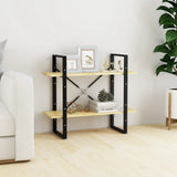 2-Tier Book Cabinet 80X30X Solid Pine