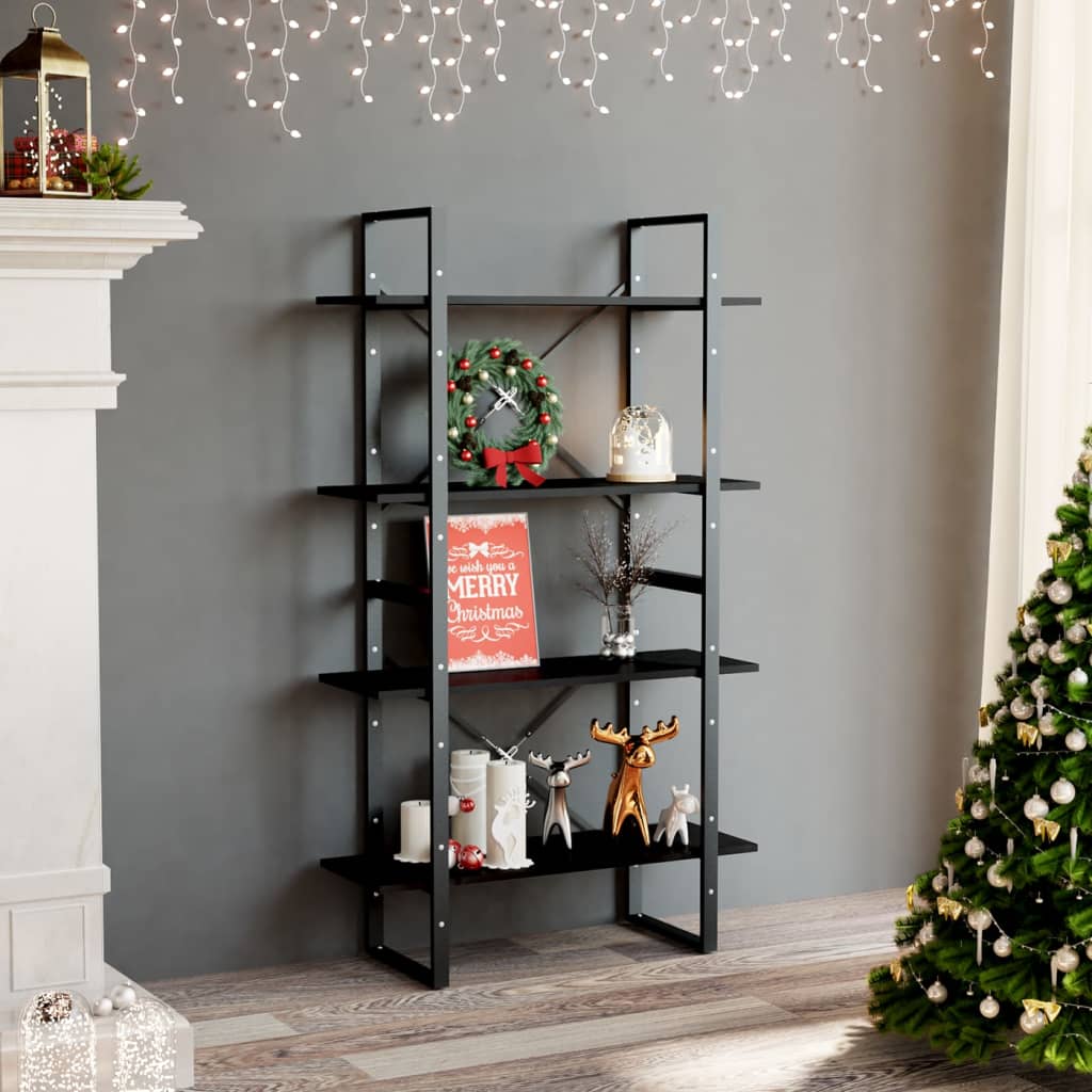 2-Tier Book Cabinet 80X30X Solid Pine