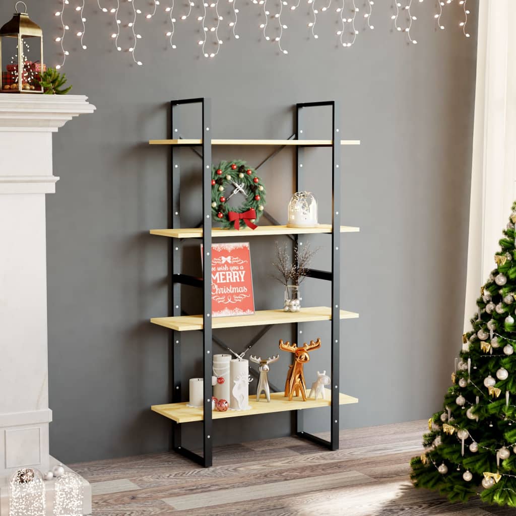 2-Tier Book Cabinet 80X30X Solid Pine