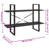2-Tier Book Cabinet 100X30X
