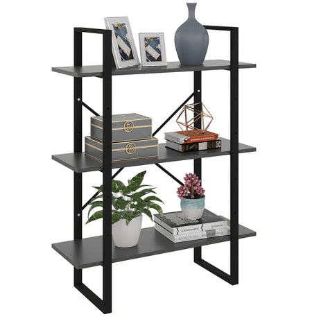 3-Tier Book Cabinet 80X30X Solid Pine