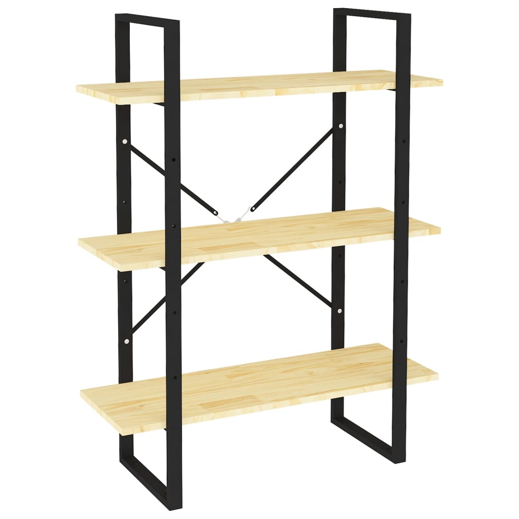 3-Tier Book Cabinet 80X30X Solid Pine