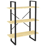 3-Tier Book Cabinet 80X30X Solid Pine