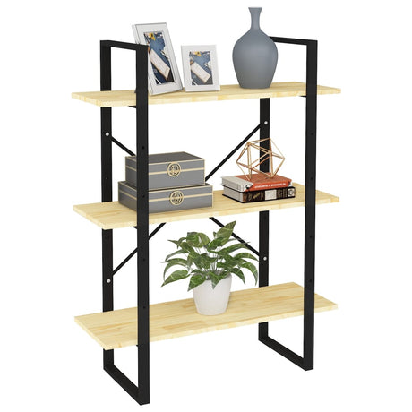 3-Tier Book Cabinet 80X30X Solid Pine