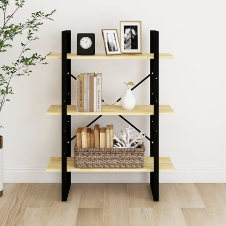 3-Tier Book Cabinet 80X30X Solid Pine