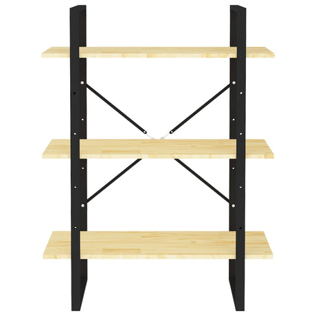 3-Tier Book Cabinet 80X30X Solid Pine