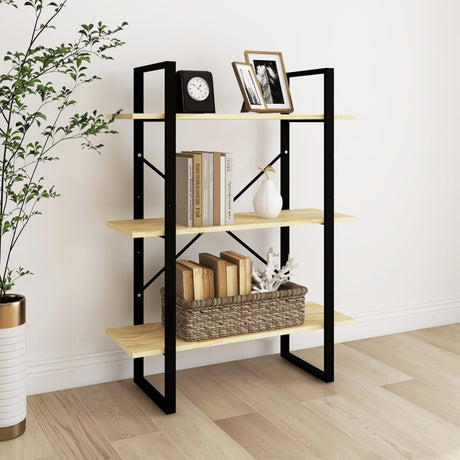 3-Tier Book Cabinet 80X30X Solid Pine