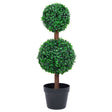 Artificial Boxwood Plant With Pot Ball Shaped Green 50 Cm